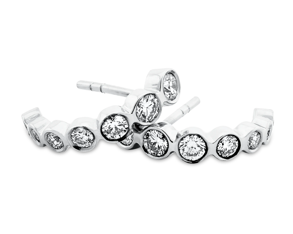 The Breathe Diamond Hoop Earrings - A pair
