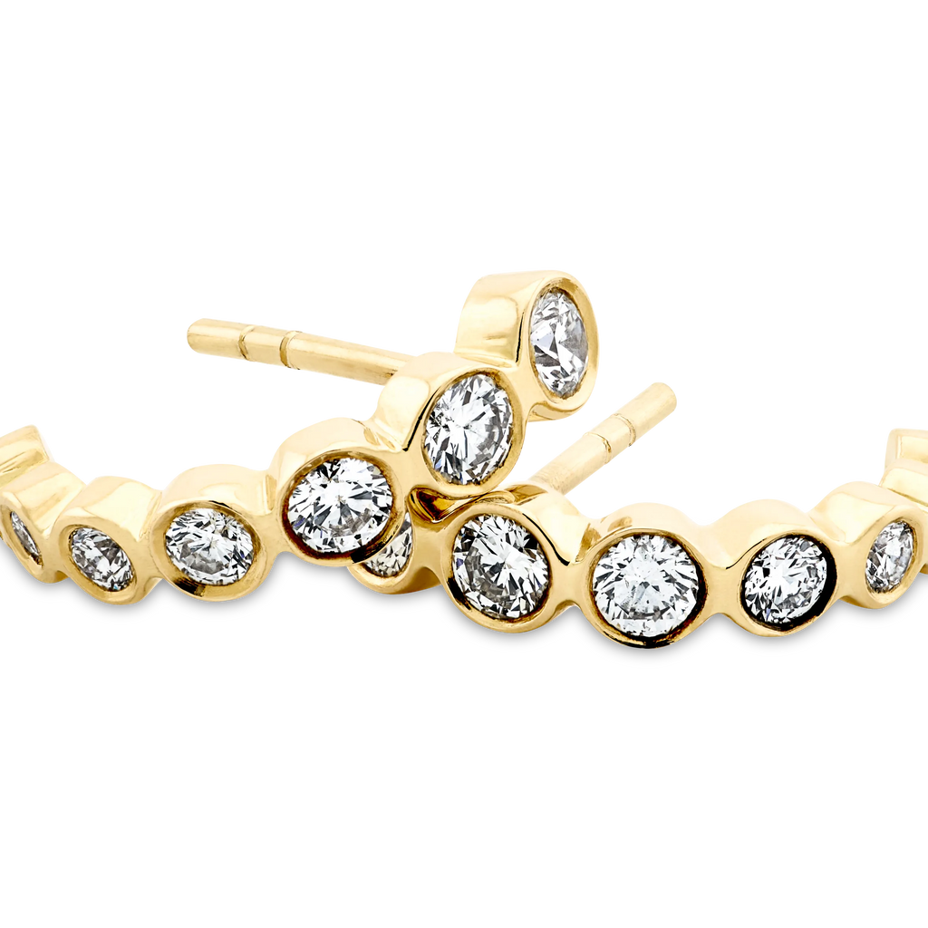 The Breathe Diamond Hoop Earrings - A pair