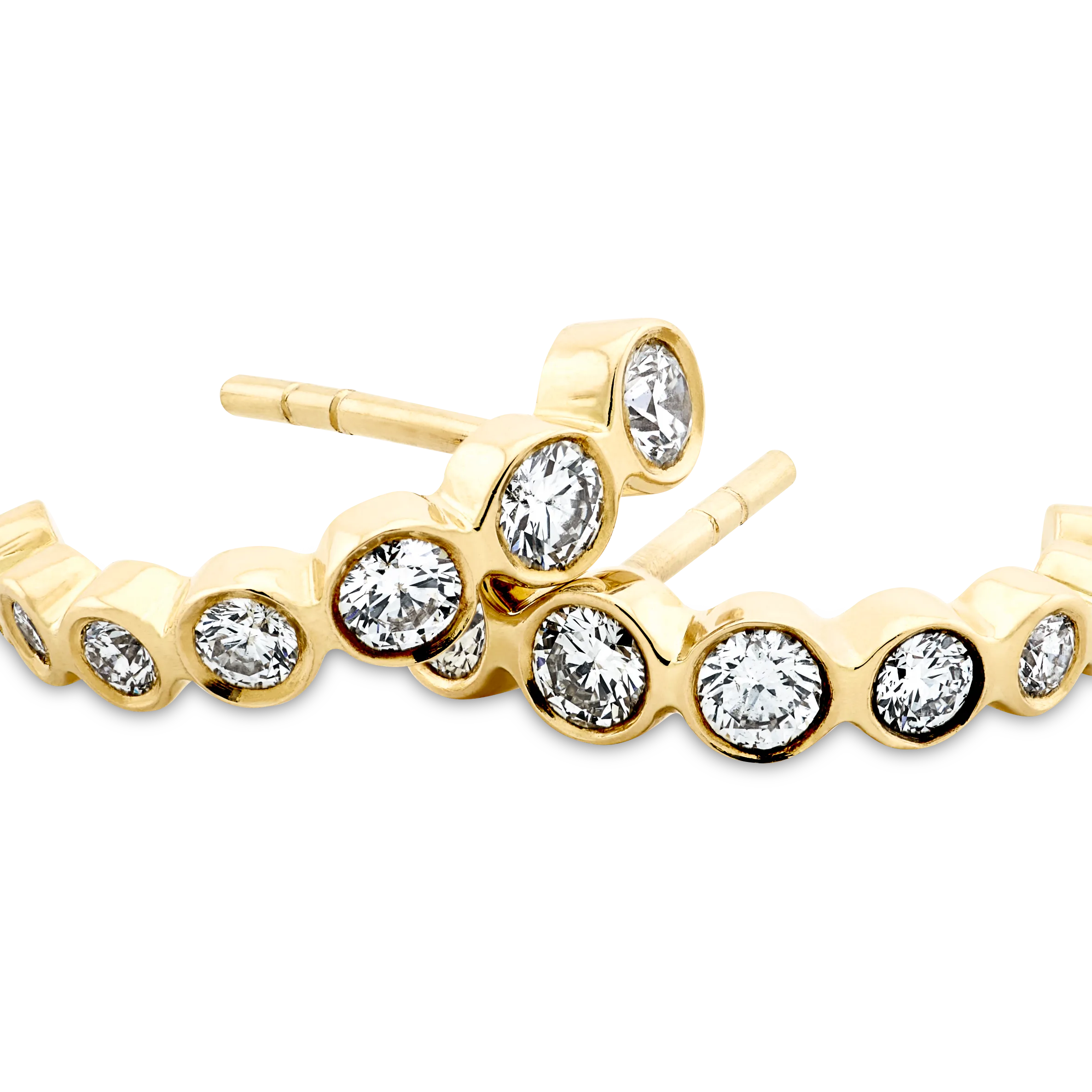 The Breathe Diamond Hoop Earrings - A pair