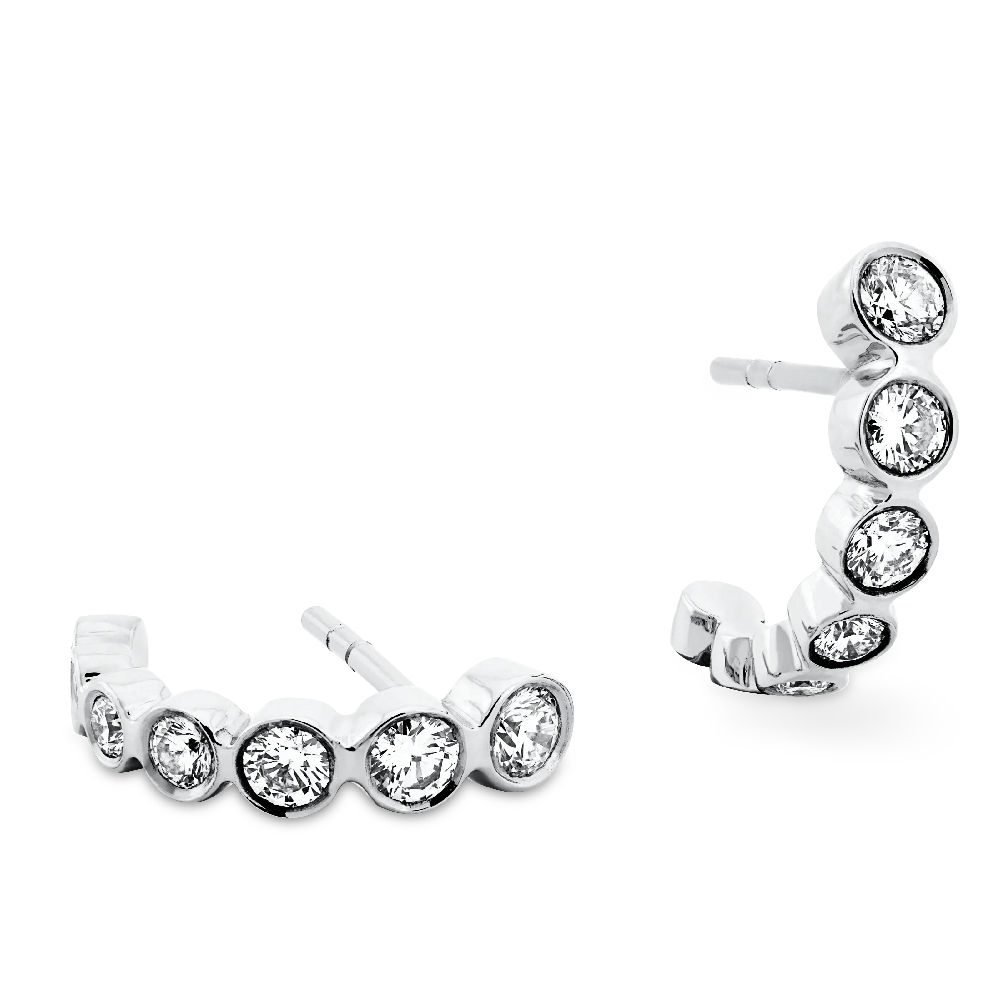 The Breathe Diamond Hoop Earrings - A pair
