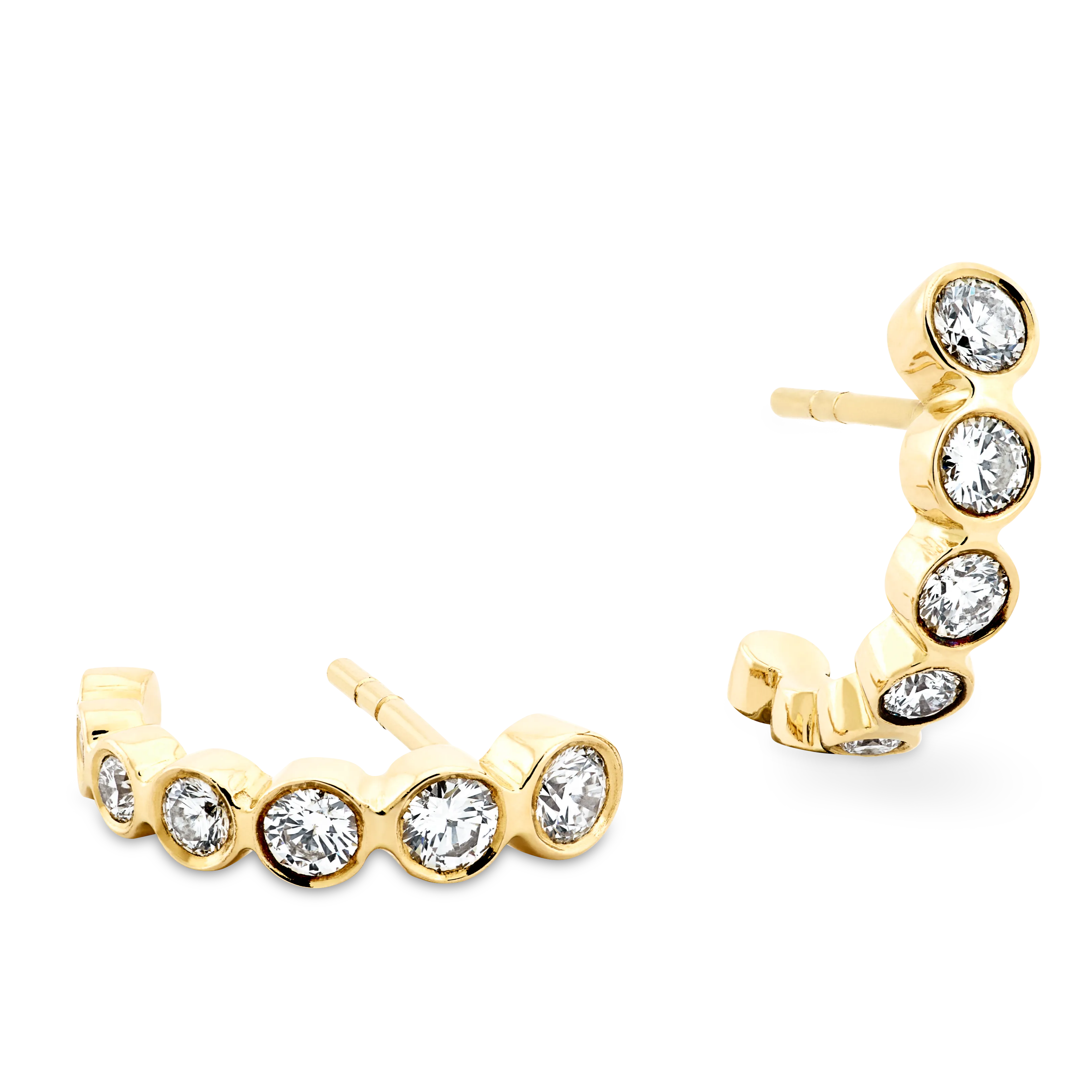 The Breathe Diamond Hoop Earrings - A pair